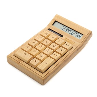 bamboo wooden calculator gift idea for engineers