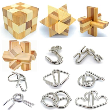 Bamboo 3D brain teaser puzzles holiday gift for engineers