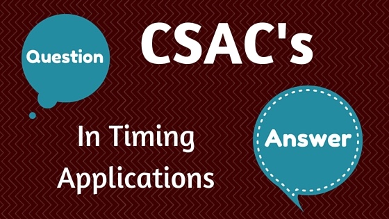 CSACs in Timing Applications