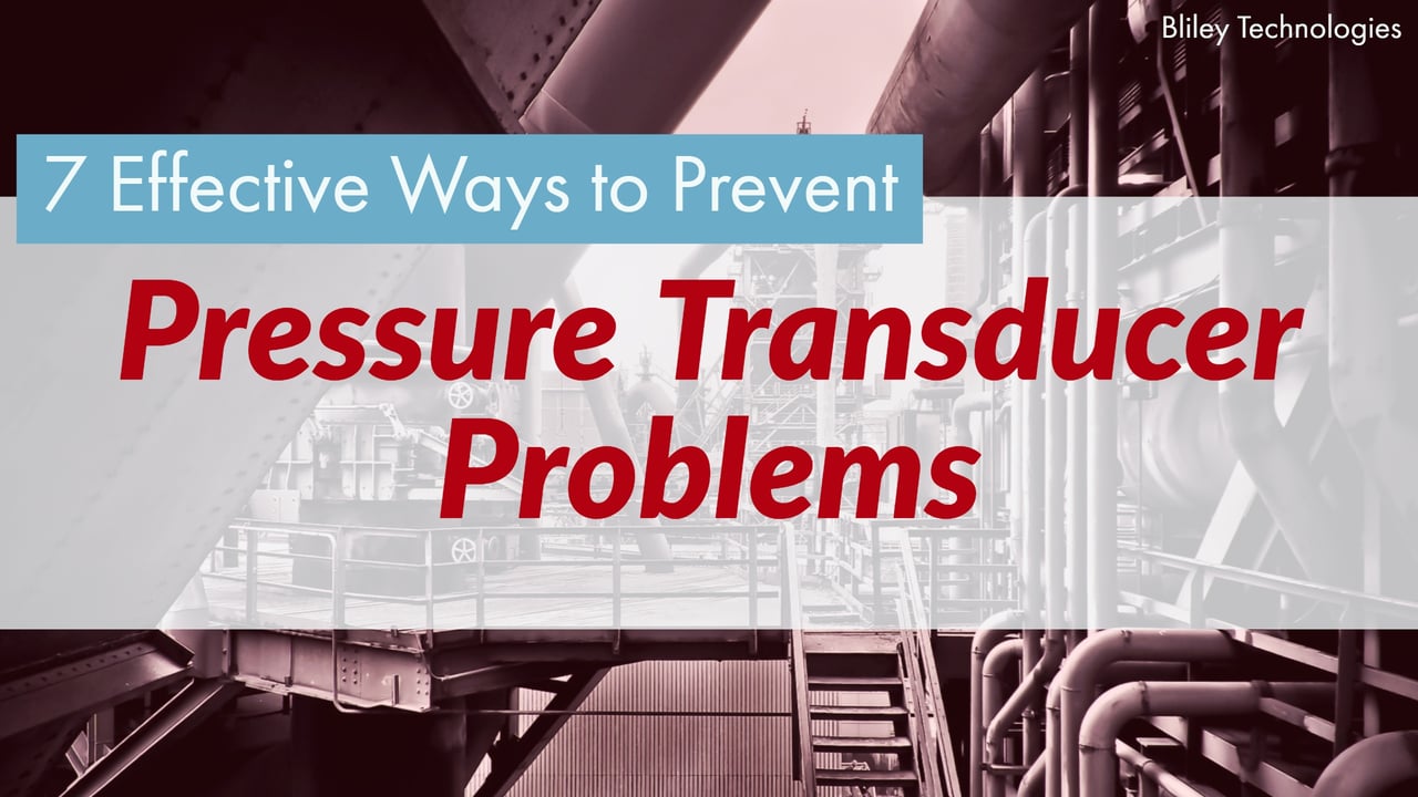Prevent pressure transducer failure