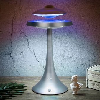 floating UFO desk lamp and bluetooth speaker gift idea