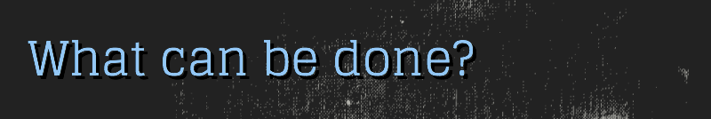 What can be done What can be done